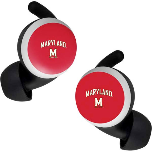 University of Maryland Collegiate Text Red Google Pixel Buds Skin